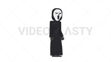 Ghostface Sleepy Stock Animation