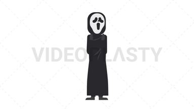 Ghostface Surprised Stock Animation