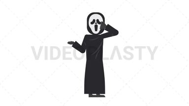 Ghostface Talking on Phone Stock Animation