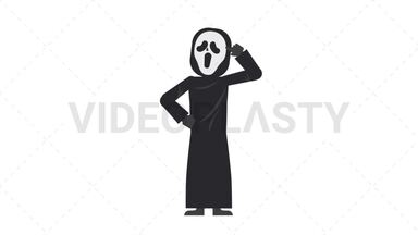 Ghostface Thinking Stock Animation