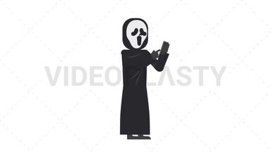 Ghostface Using Phone Stock Animation