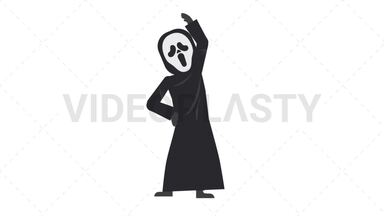 Ghostface Warmup Exercise Stock Animation
