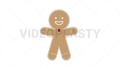 Gingerbread Icon Stock Animation