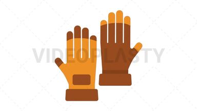 Gloves Icon Stock Animation