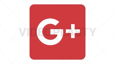 Google Plus Icon Stock Animation