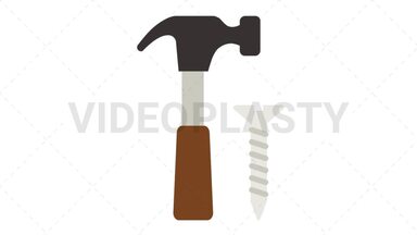 Hammer and Nail Stock Animation
