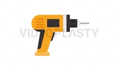 Hand Drill Icon Stock Animation