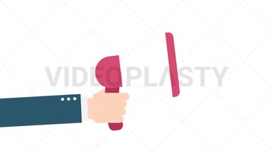 Hand Gesture: Holding a Megaphone Stock Animation
