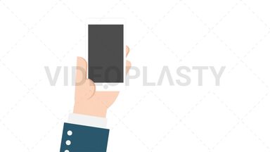 Hand Gesture: Holding a Phone Stock Animation