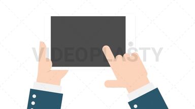 Hand Gesture: Holding a Tablet Stock Animation