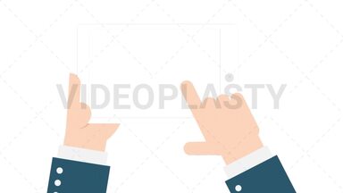 Hand Gesture: Holding a Tablet Stock Animation