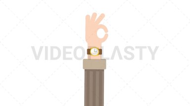 Hand Gesture: Ok Stock Animation