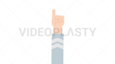Hand Gesture: One Stock Animation