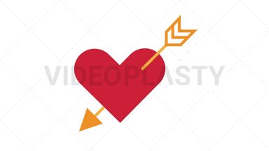 Heart and Arrow Stock Animation