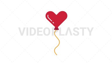 Heart Balloon Stock Animation