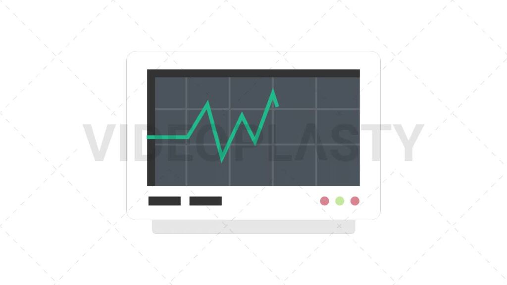 Heart Rate Monitor Flat Icon [Royalty-Free Stock Animation] | VideoPlasty