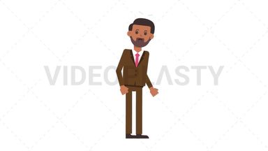 Indian Corporate Man Dizzy Stock Animation
