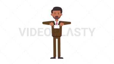 Indian Corporate Man Putting on Face Mask Stock Animation