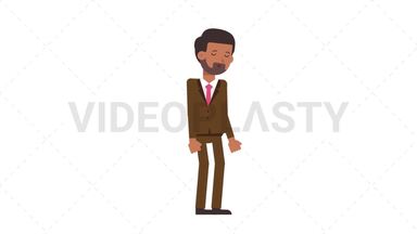 Indian Corporate Man Sleepy Stock Animation
