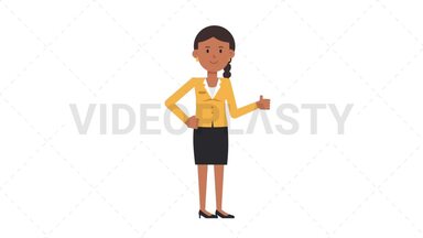 Indian Corporate Woman Approve Stock Animation