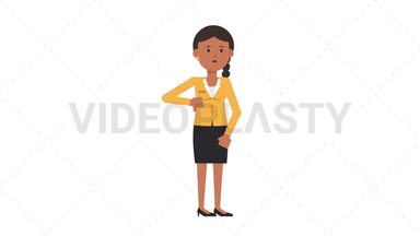Indian Corporate Woman Disapprove Stock Animation
