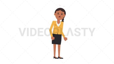 Indian Corporate Woman Dizzy Stock Animation
