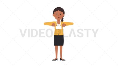 Indian Corporate Woman Putting on Face Mask Stock Animation