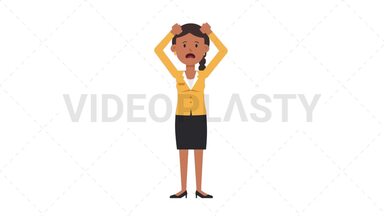 Indian Corporate Woman Stressed Stock Animation