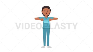 Indian Female Nurse Putting on Face Mask Stock Animation