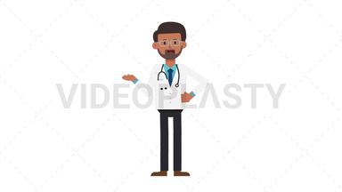 Indian Male Doctor Talking Stock Animation