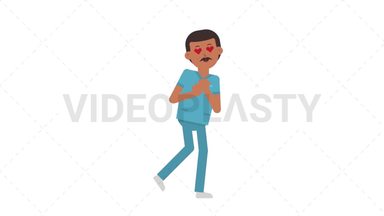 Indian Male Nurse In Love Stock Animation