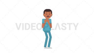 Indian Male Nurse Scared Stock Animation