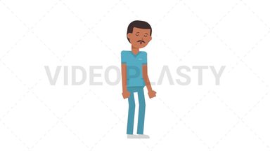 Indian Male Nurse Sleepy Stock Animation