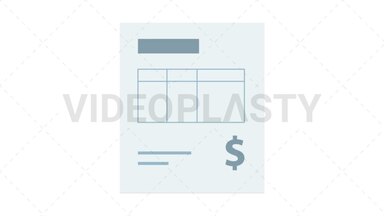 Invoice Icon - Dollar Stock Animation