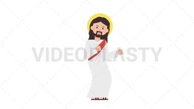 Jesus Dancing Stock Animation