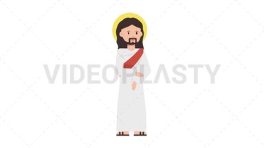 Jesus Sad Stock Animation