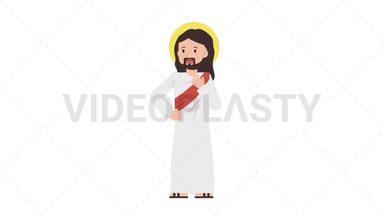 Jesus Shortness of Breath Stock Animation