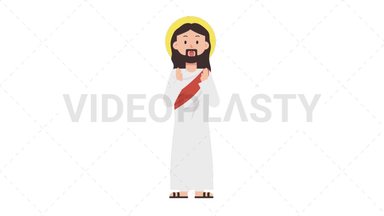 Jesus Surprised Stock Animation