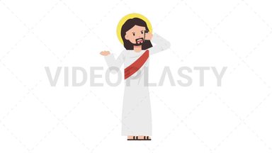 Jesus Talking on the Phone Angry Stock Animation
