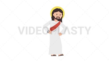 Jesus Waiting Stock Animation