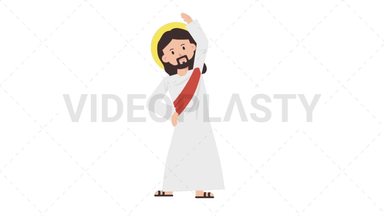 Jesus Warmup Exercise Stock Animation