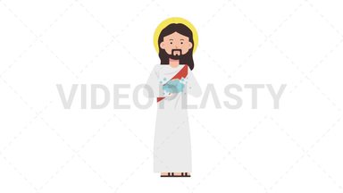 Jesus Washing Hands Stock Animation