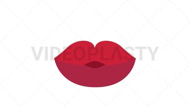 Lips Smooch Stock Animation