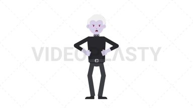 Male Vampire Angry Stock Animation