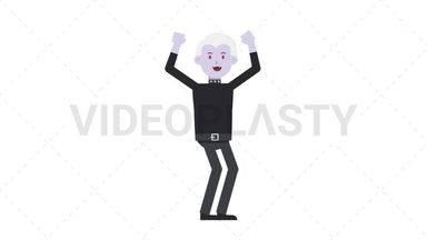 Male Vampire Cheer Stock Animation