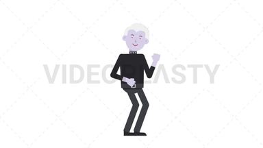 Male Vampire Dancing Stock Animation
