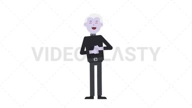 Male Vampire Laughing Stock Animation
