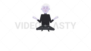 Male Vampire Meditate Stock Animation