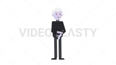 Male Vampire Sad Stock Animation