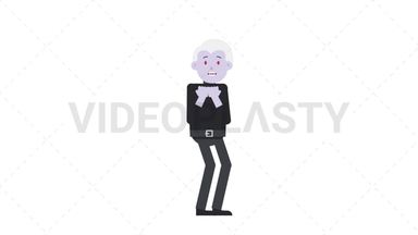 Male Vampire Scared Stock Animation